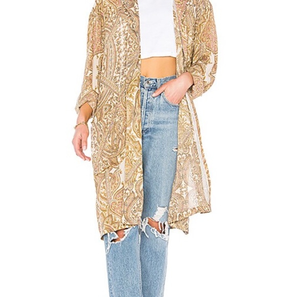 NWT Free People Revolve Half Moon Duster Ivory Size XS